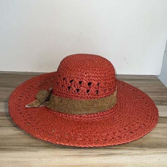 SunHat Woman’s One size fits most Arizona sun hat with  black hat band bead deta - Picture 2 of 7